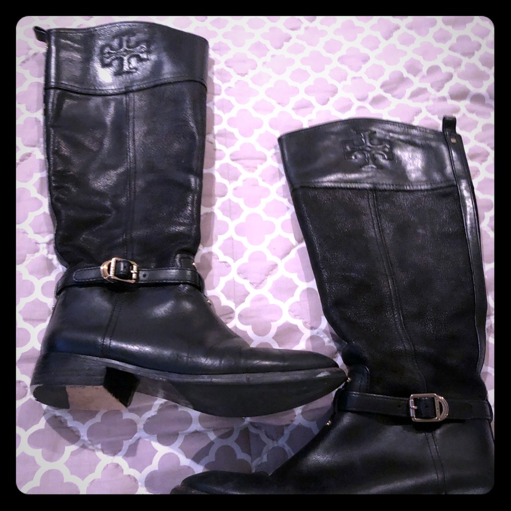 Black Tory Burch Riding Boots Size 8